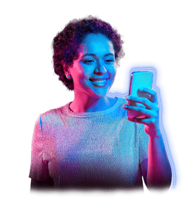 Kate- neon woman smiling in front of the cell phone-2-1