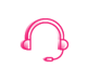 headset live chat icon thirdera pink-1