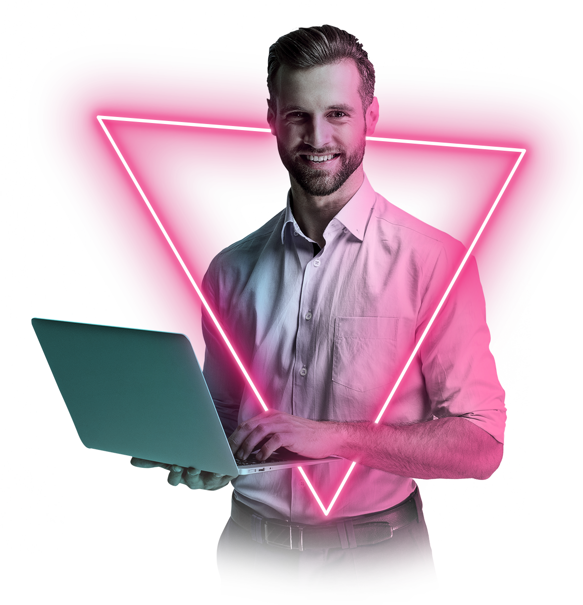 john holding laptop triangle 2021-11-4