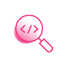 magnifying glass code icon thirdera