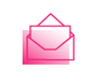 mail open envelope icon thirdera pink