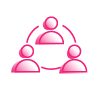 team connected resources icon thirdera pink