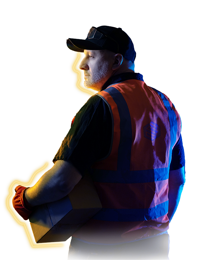 Austin - Warehouse worker with cardboard box 2022-02-1