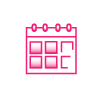 Calendar icon thirdera pink