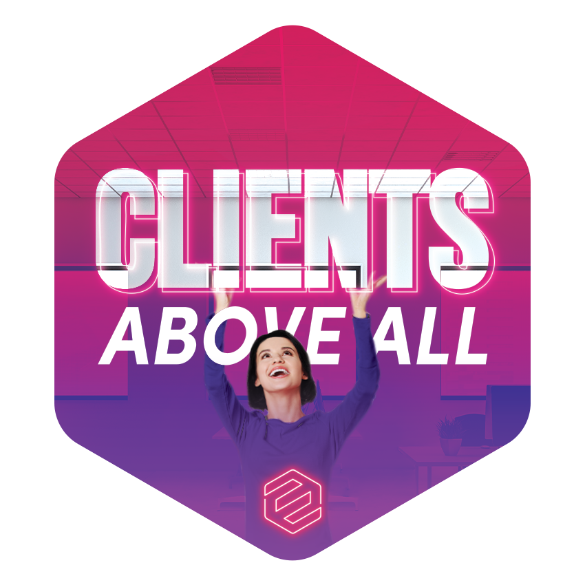 Clients above all sticker 2022-06