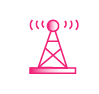 Communication antenna icon thirdera pink
