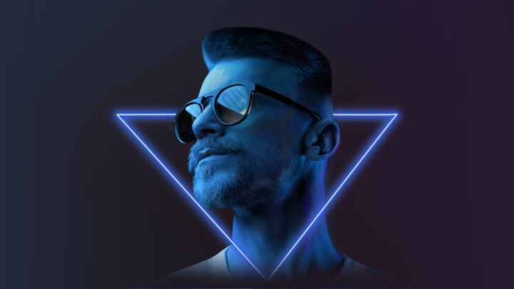 Sunglass with Blue.Purple Gradient