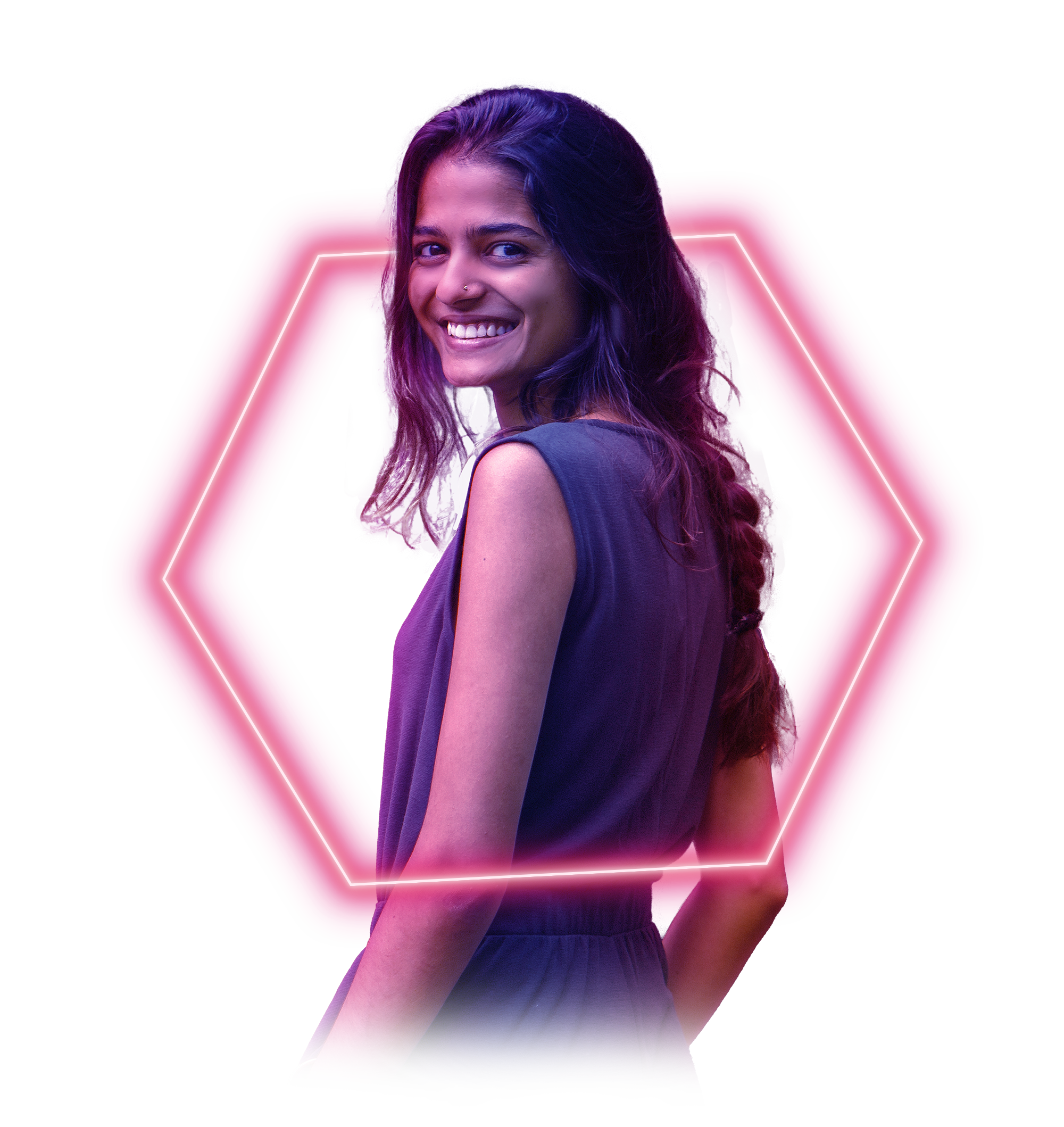 aanya in dress hexagon shape 2022-02