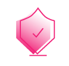 checkmark badge icon thirdera pink