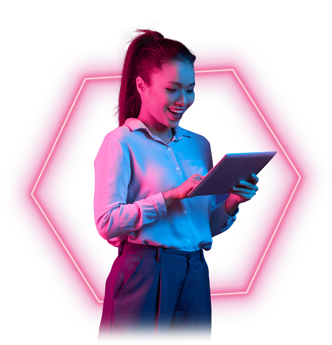 emily using ipad hexagon 2021-11-2