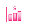 graph money icon thirdera pink