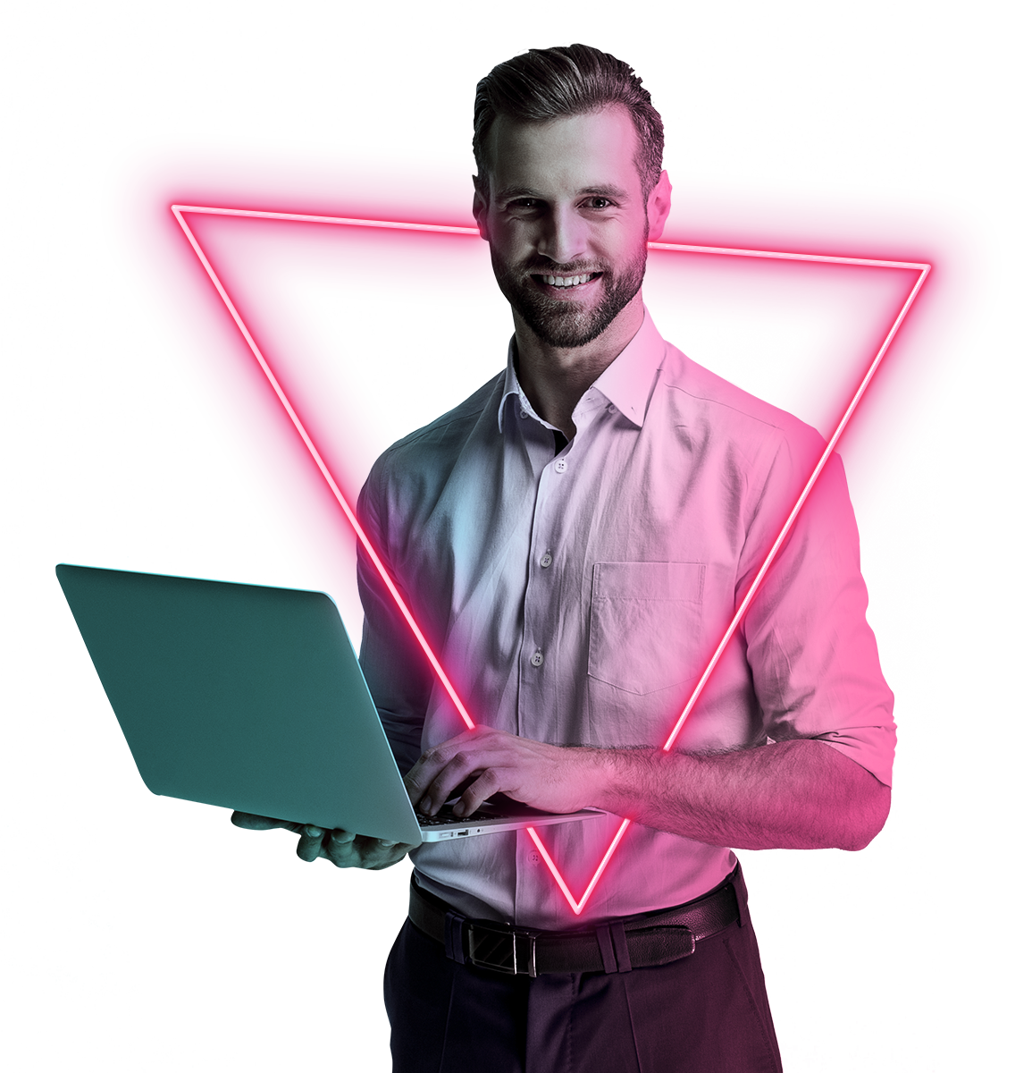 john holding laptop triangle 2021-11-1