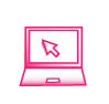 laptop click thirdera icon pink