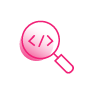 magnifying glass code icon thirdera