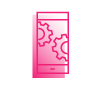 mobile configuration settings icon thirdera pink