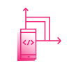 modular mobile development icon thirdera pink