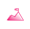 moutain peak flag icon thirdera pink