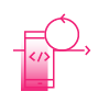 phone cycle icon thirdera pink