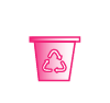recycle bin trash icon thirdera pink