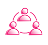 team connected resources icon thirdera pink